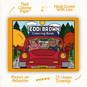 Coloring Book Volume 2 (25 Pages) 💛🧸🚘 Perfect for Stress Relief