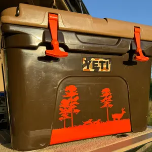 Dogs Running Deer, Racoon, Rabbit, Bear, or Hog Decal For Coolers And Trucks