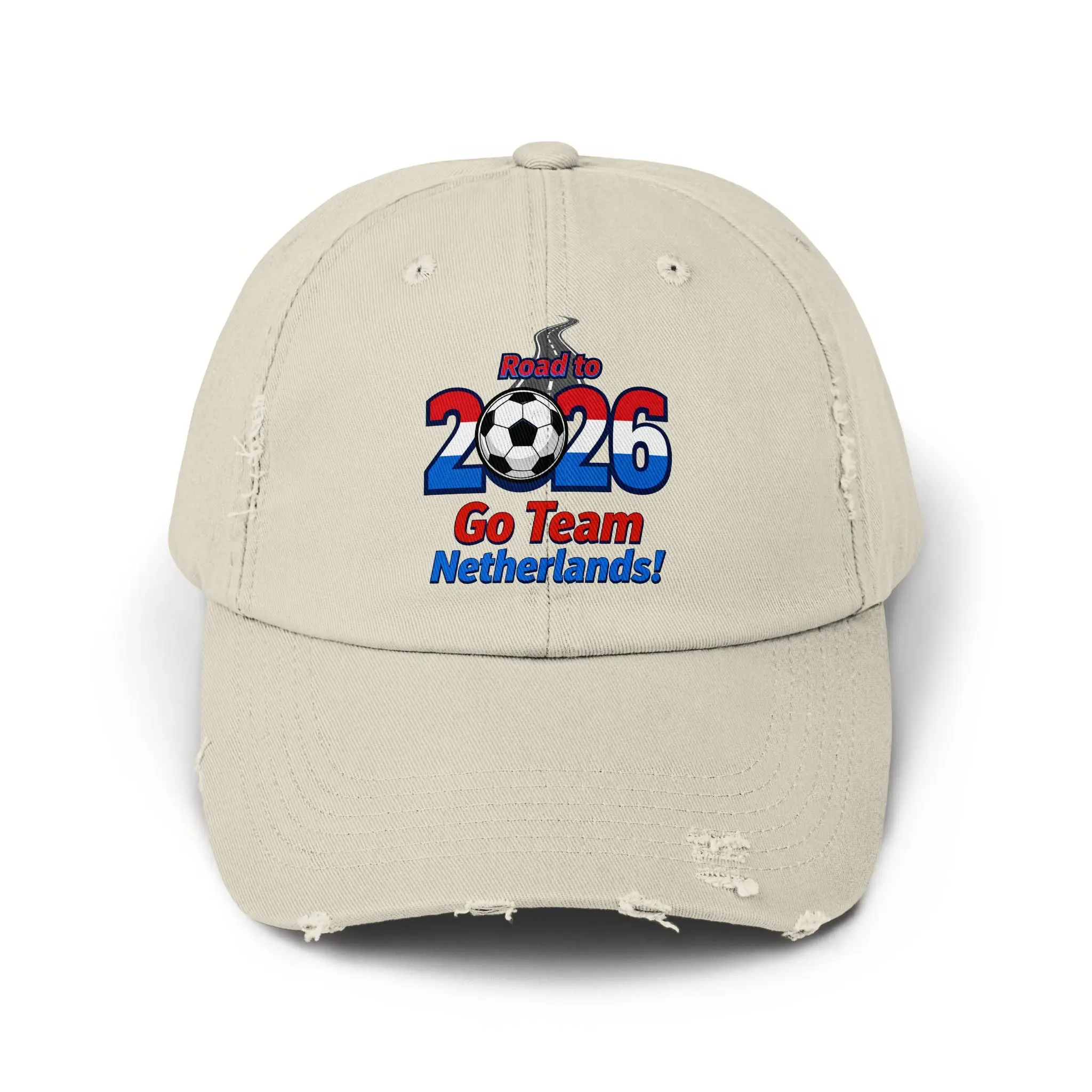 Netherlands Distressed Soccer Cap: Limited Edition Road to 2026 Design