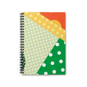 Multi Polka Dot Spiral Notebook - Ruled Line black  owned