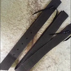 Brown Nylon Western Saddle Tie Strap and Off Side Billet Set