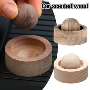 Elegant 3pcs Wooden Aromatherapy Diffuser Set, Sphere Design for Natural Fragrance Spread, Ideal for Home & Office Decoration, Smooth Surface, No Batteries Required