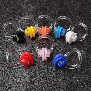 Pro-Series 8 Pieces Silicone Swimming Nose Clip Waterproof Silica Gel Surfing Nose Plug Protector Soft Latex Plugs for Kids and Adults Anatomic Fit Medical-Grade