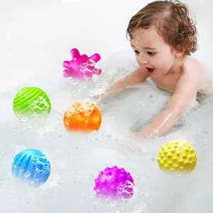 Baby Toys Soft Rubber Grasp Ball, Tactile Perceptual Massage Ball, Cognitive Ball