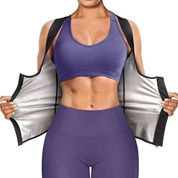 Sauna Suit for Women Waist Trainer Vest for Women Sweat Tank Top Shaper for Women with Zipper