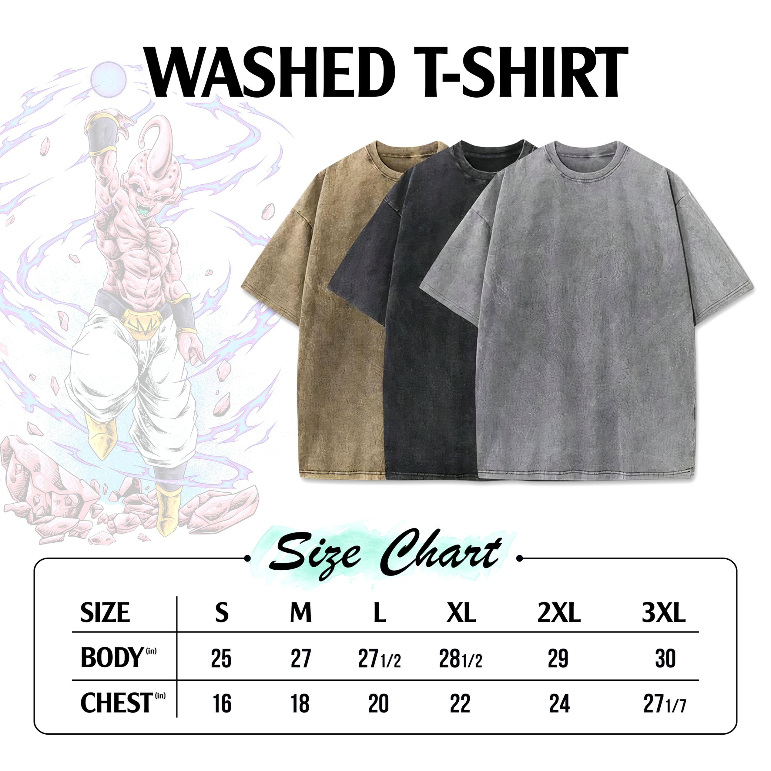 OneP Ror0noa Zo0ro Printed Unisex Washed T-Shirt Casual Menswear Top Streetwear Shortsleeve