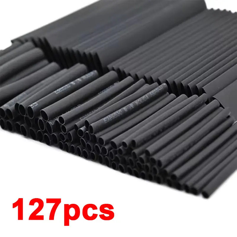 Professional Heat Shrink Tube Set, 127 Piece Durable PVC Wrap Kit for Wire Cable Protection, Pre-Cut Formed, Ready to Use