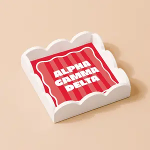 Alpha Gamma Delta Scallop Trinket Tray
