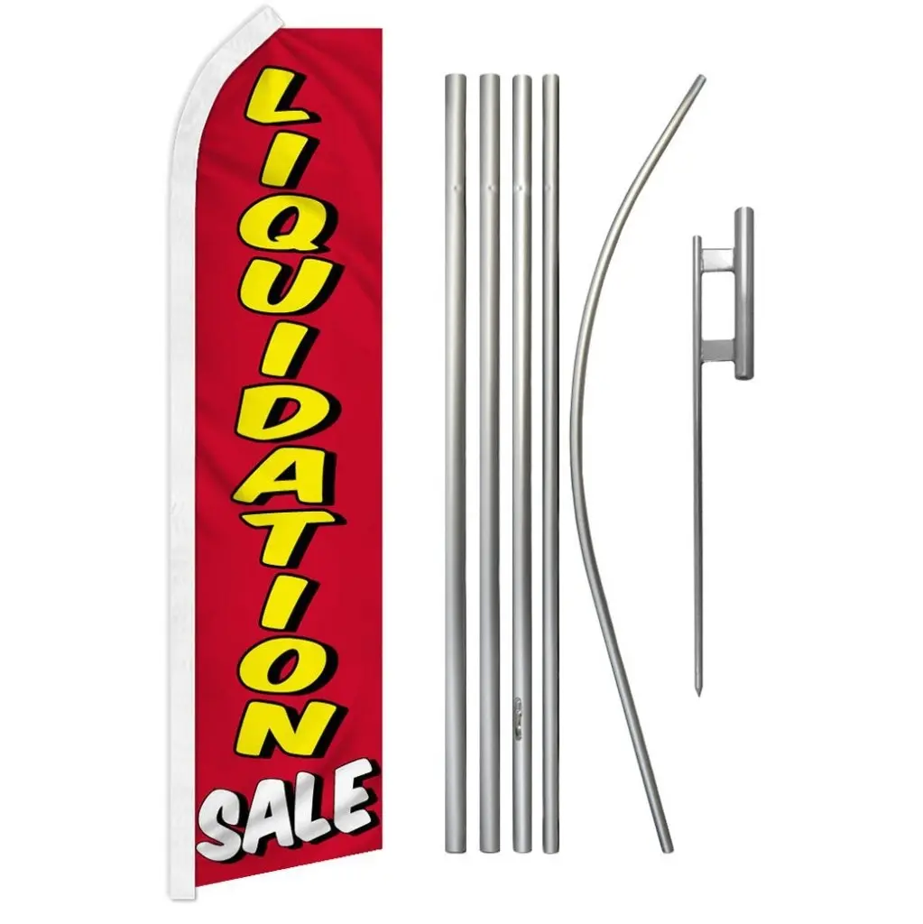 Windproof Synthetic Large Polyester Flag & Aluminium-Steel Pole Kit, 11.5ft x 2.5ft Free Flying Hangable Unique Print Banner for Home, Festive Use (Liquidation Sale)