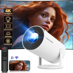Portable Mini Projector 4K Supported with WiFi and Bluetooth for Home Theater