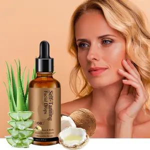 2pcs Self-Tan Serum Gradual Glow Flawless Moisturizing Copper Tan, Face & Body Liquid Tanning Lotions, Sunless Tanners for 12 Months