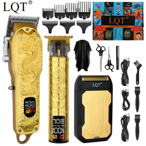 Professional Hair Clipper Kit,1 Box Rechargeable Hair Trimmer & Accessories,Hair Cutting Kit for Men, Great for Stylists Barbershop Salon Home Use,Cordless Electric Razor,LED Display Haircut Kit