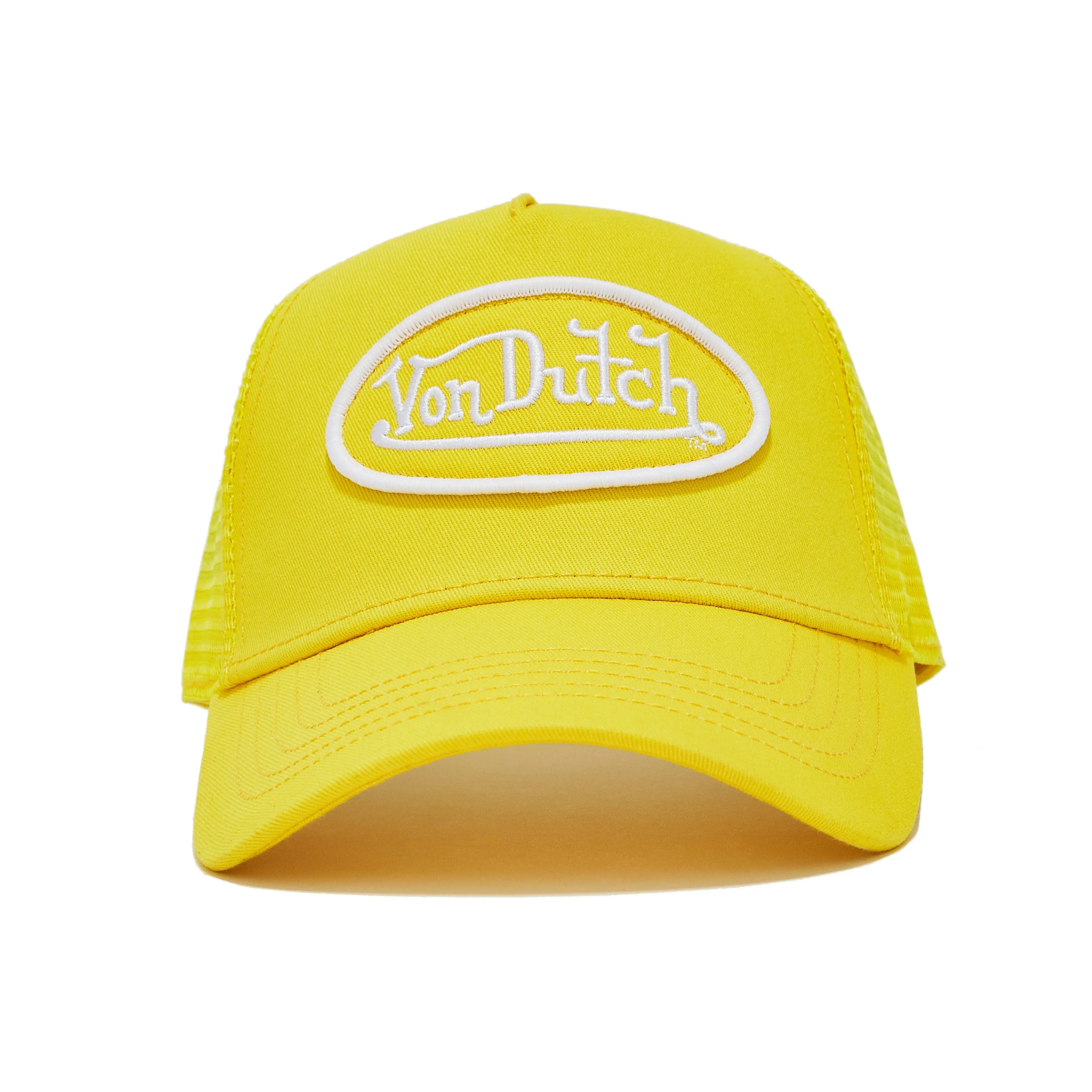Yellow and White Trucker Hat