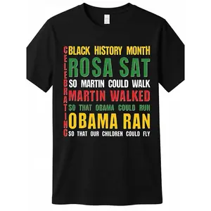 Celebrating Black History Month Rosa Martin Obama Premium T-Shirt 586882 Fun Men Short Sleeve Graphic T-Shirt Collection Black TT2 - quick-dry moisture wicking, modern graphic, for Dads, summer vibe