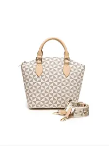 Women's Fashionable Geometric Pattern Tote Bag, Large Capacity Shoulder Bag for Daily Commute, Casual Trendy Versatile High-quality Daily Commuting Bag