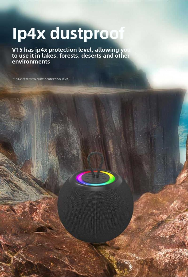 Soccer-shaped Bluetooth speaker with LED light, portable wireless speaker for sports, outdoor activities, and gifts