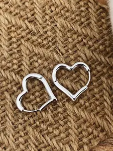 Heart Design Hoop Earrings, Fashion Women Jewelry, Perfect Gift for Birthdays and Anniversaries, Casual Style, All Seasons