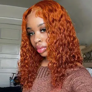 【NEW IN】Ginger Orange  Wigs Human Hair Pre Plucked Pre  Lace Front Wigs for Beginners 13x4 Deep Wave  Wig Human Hair for Black Women