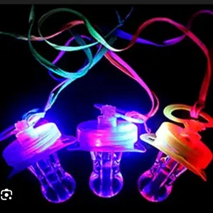 Set of 5 Light up pacifier- with Vibrant rainbow colors and light that shine bright.