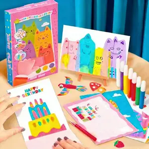 Rainbow Scratch Art DIY Rainbow Dot Coloring Bookmarks, Fun Handmade Drawing Paper for Kids, Creative Craft Activity for Children