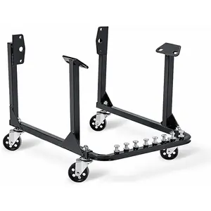 Engine Cradle with Wheels, 750 LBS Load Capacity Rolling Engine Stand with 4 Swivel Casters and 4 Hook Positions, Engine Cradle Rolling Stand for Chevy Small Block and Big Block