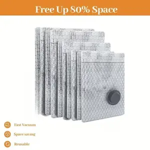 6/9/12 Piece Vacuum Bag Compression Packaging, Travel Clothing Storage, Apartment, Closet, Bedding Organization, Space-Saving Solution