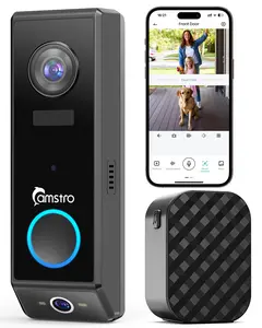 Doorbell Camera Wireless, 2K Dual Lens Video Doorbell with Chime, Outdoor Security Cemera with AI Smart Human Detection, 2-Way Audio,Voice Changer, Night Vision, Compatible with Alexa