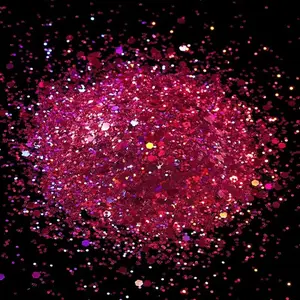 10G Holographic Hexagon Chunky Glitter Epoxy Resin Filler Flakes Laser Sparkly Sequins for DIY Epoxy Resin Nail Art Fillings