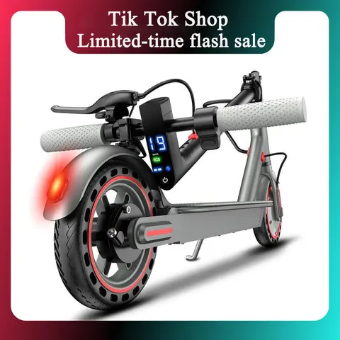Unisex Foldable Motorized Commuting Scooter - 350W Motor, 19MPH Max Speed, 12Mile Range, 8.5'' Honeycomb Solid Tires, Adjustable Speed, Dual Braking System, Trunk-Fitting, App Control, 15kg Lightweight High Performance Sports & Outdoor Equipment, App Cont