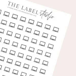 Laptop Icon | Aesthetic Planner Sticker Sheet