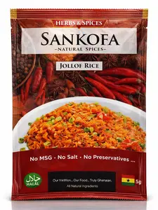 Sankofa Natural Spices Jollof Rice - 5g x 10 packs