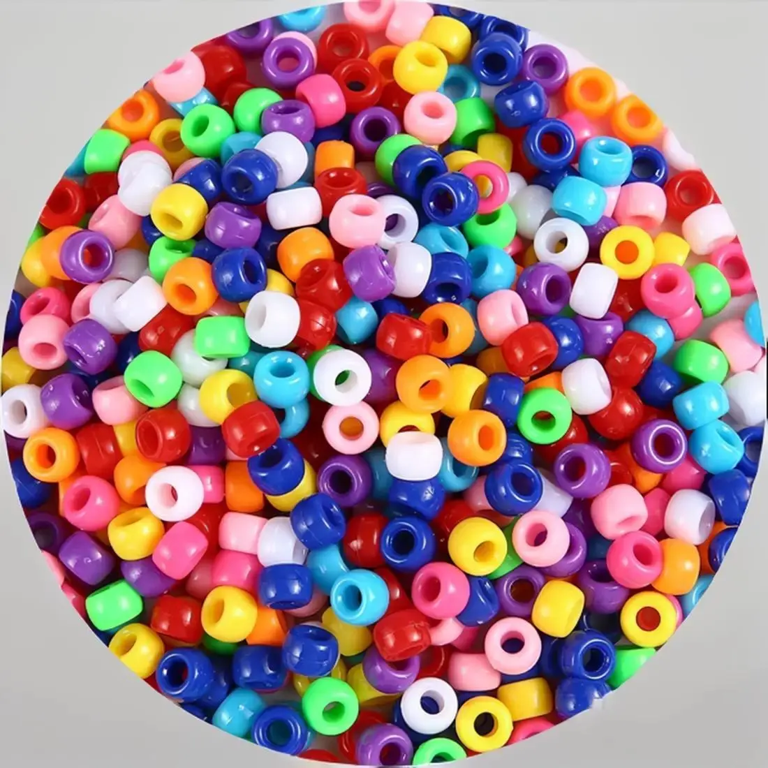 1000+ pcs Pony Beads, Multi-Colored Bracelet Beads for Hair Braids ...