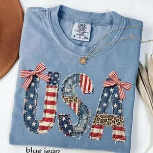 Comfort Colors® USA American Flag Shirt, FAUX Patchwork 4th Of July Shirt, Independence Day Shirt, Trending 4th of July Day Tee, Casual Outfit, Comfortable Menswear & Womenswear Top, Perfect Gift For Men and Women, May13