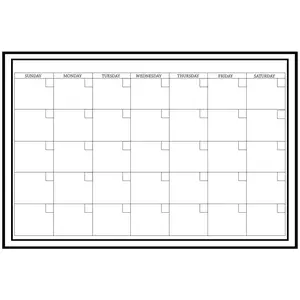 Large White Monthly Dry Erase Calendar Decal Large White Monthly Dry Erase Calendar Decal
