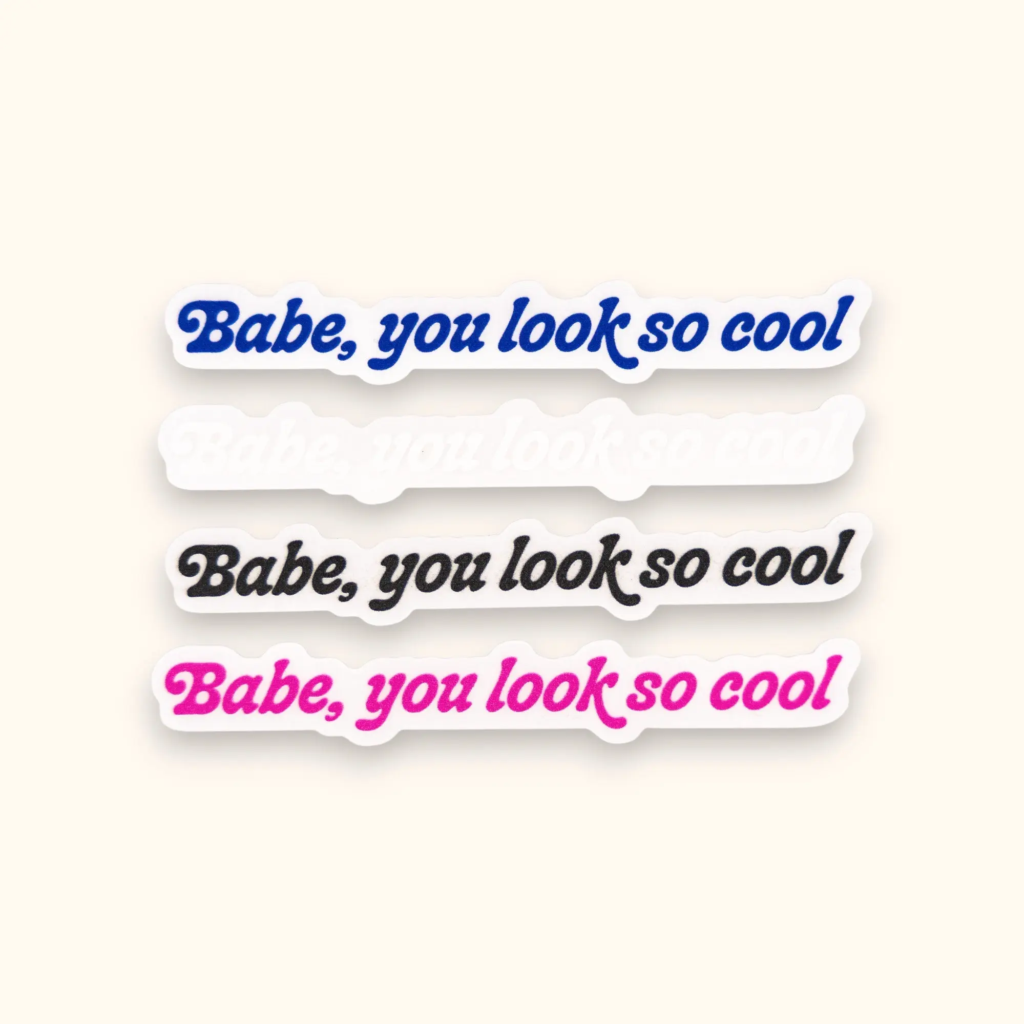 Curly Babe, You Look So Cool Mirror & Window Cling