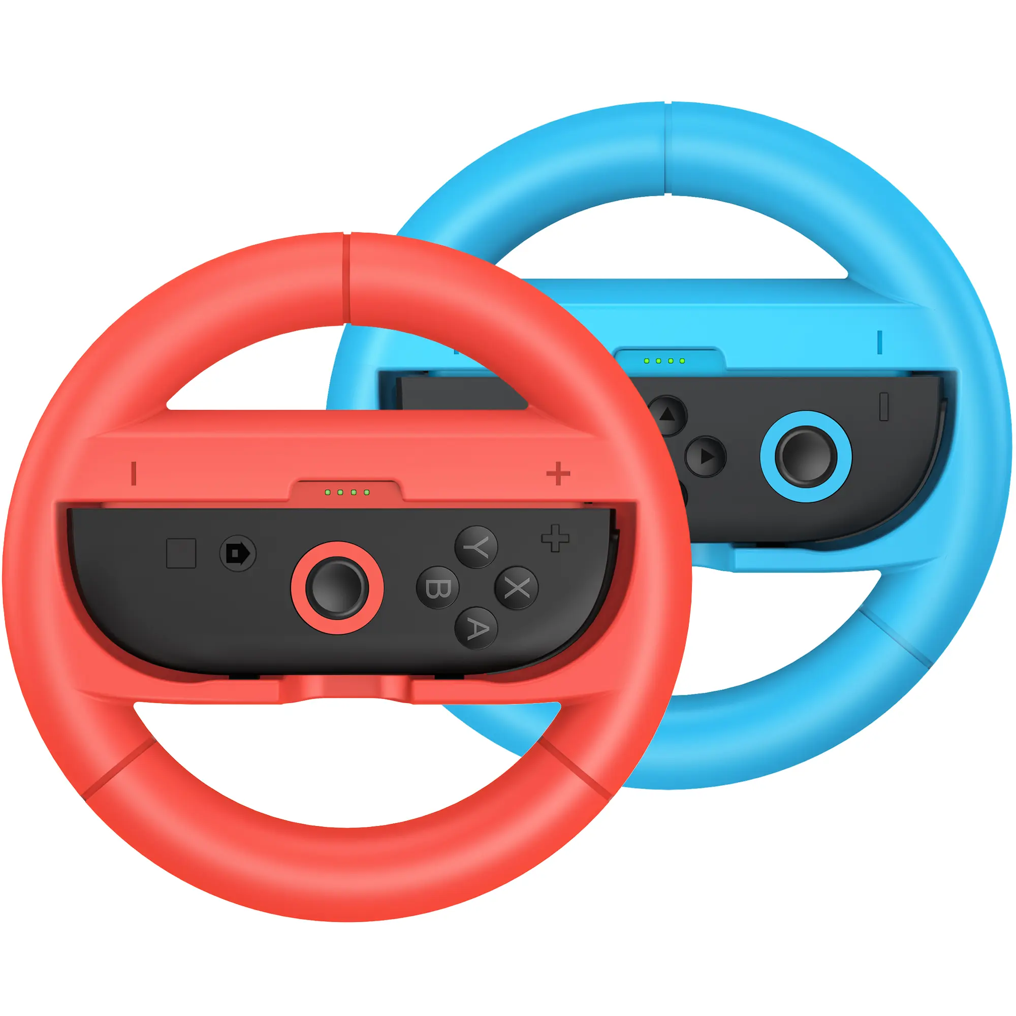 Switch2 Steering Wheel Compatible with Nintendo Switch 2 Joy Con,Switch Accessories Gift for Mario Kart, 2 packs (Orange,Blue)