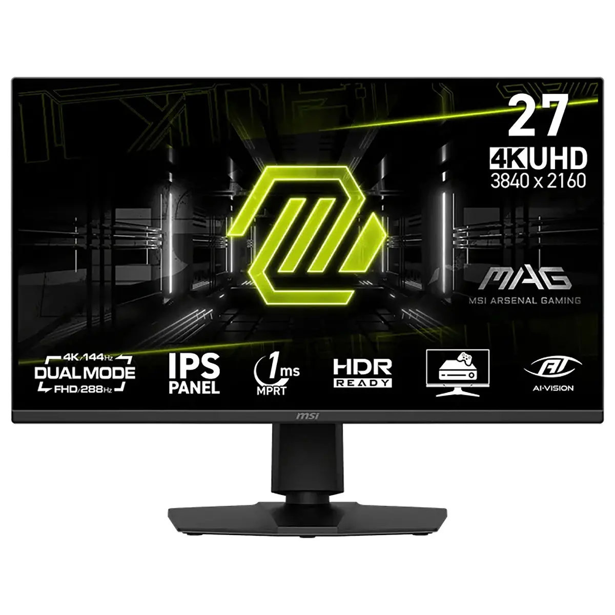 MSI MAG 275UPD E14 27" 16:9 Dual Mode 4K Ultra HD 144Hz and Full HD 288Hz IPS LCD HDR Gaming Monitor