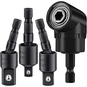Multifunctional Drill Bit Set, Drill Attachment, 360° Rotating Impact Socket Adapter Extension Kit, Fits 1/4", 3/8", 1/2", Ideal for Home Repair & Industrial Assembly