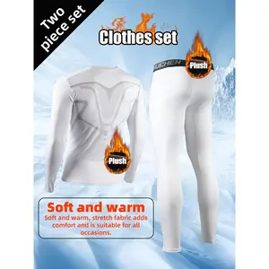 Men's Autumn and Winter Fleece-Lined Sports Set: Morning and Evening Running Training Tight-Fitting Warm Fitness Clothing