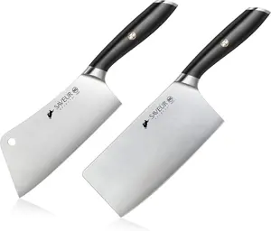 Saveur Selects 1026290 German Steel Forged 2-Piece Cleaver Set