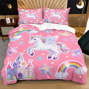 2/3 Pcs Cartoon & Playful Duvet Cover Set, Microfiber Fabric, Soft & Breathable, Ideal for Kids' Bedroom Decor, Perfect Gift Choice, No Filling Included