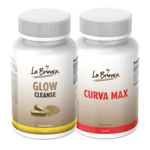 La Bronca Glow Cleanse & Curva Max Supplement Combo Pack - Herbal Formula for Natural Colon & Intestinal Detox