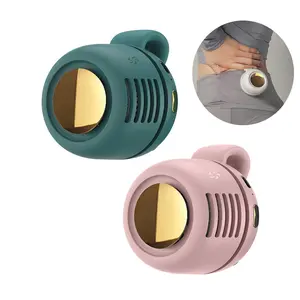 Portable Bladeless Waist Fan, USB Rechargeable Personal Cooling Fan with 3 Speed Adjustable Airflow, Hands-Free Belt Clip Fan for Outdoor Travel, Work, Phone Cooling