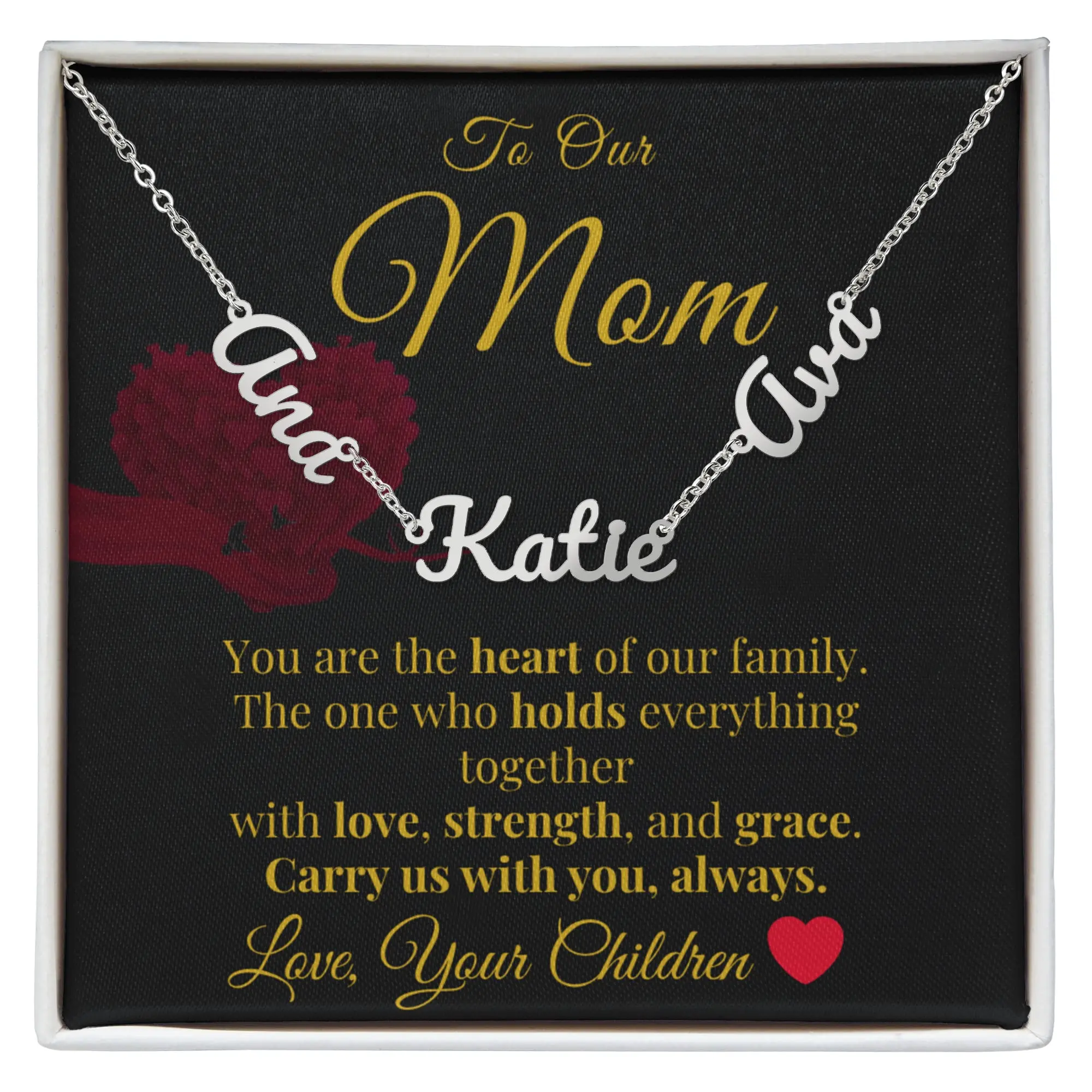 Personalized Name Necklace | Custom 2 or 3 Name Charm Necklace