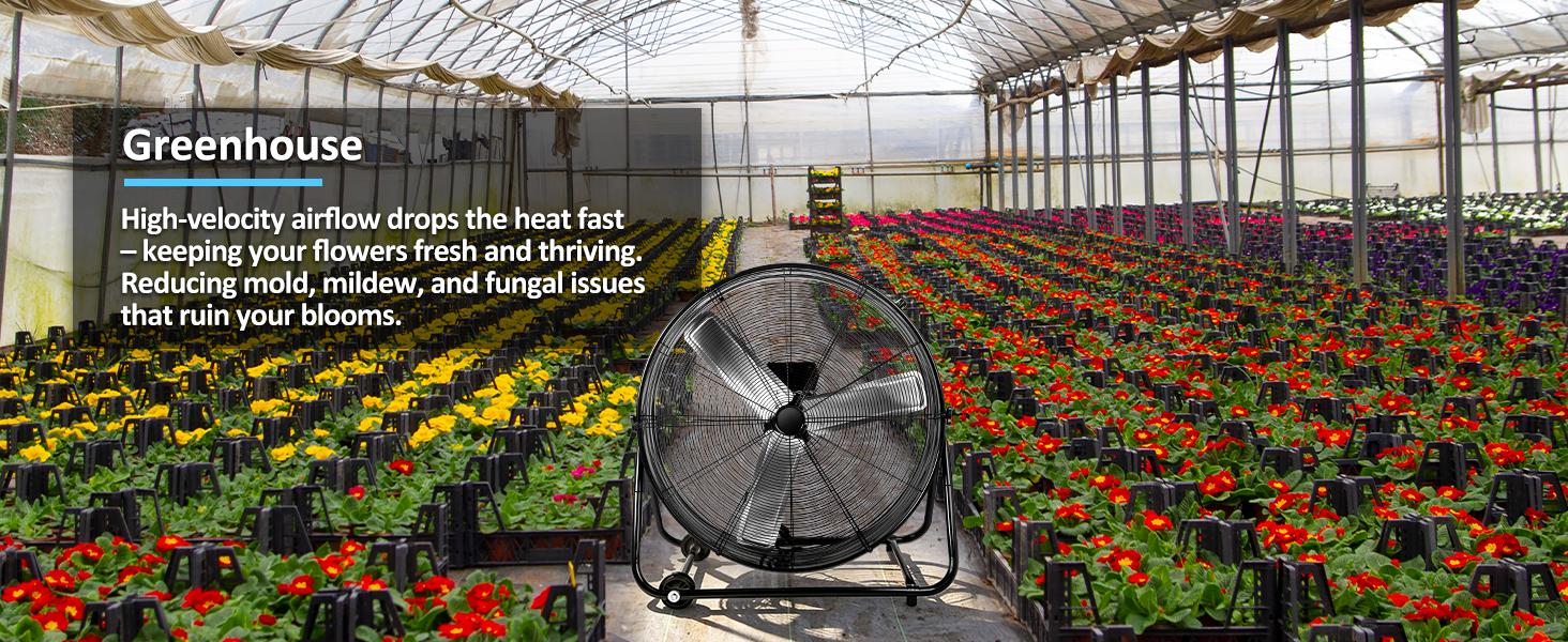 30 Inch High Velocity Drum Industrial Fan, 13000 CFM 3-Speed Air Circulation Fan for Garage, Warehouse, Workshop, Factory and Basement,dorm essentials,home essentials