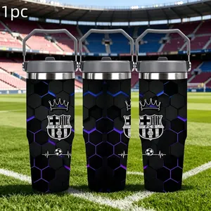 1pc 30oz Stainless Steel Water Bottle - Vacuum Insulated, Leak-Proof Lid, Portable Tumbler for Hot & Cold Drinks, Durable Stainless Steel, Ideal for Travel &  Leakproof Drinkware Durable Construction,Outdoor camping Coffee Cups & Mugs