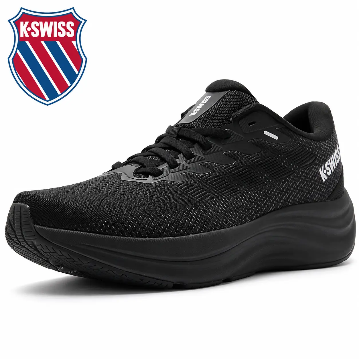 K-Swiss Men Shadx Running Shoes Black Light Cushion Wide Fit Gym Sneakers