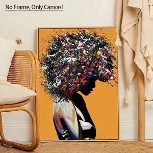 1Pc,No Frame,Only Canvas,Modern Style,Woman Pattern Painting,Wall Art Decor Living Room Bedroom Office,Home Decoration,Decorative Artwork,Perfect Gift,Artwork