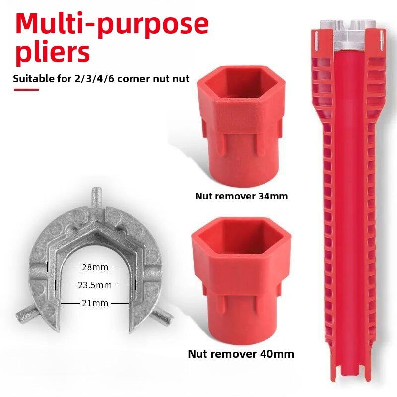 14-in-1 Multi-Functional Plumbing Wrench, Non-Slip Comfort Grip, Universal Tool for Toilet, Sink, Faucet Installation & Repair, Bathroom & Kitchen Plumbing 14-in-1 Multi-Functional Plumbing Wrench, Non-Slip Comfort Grip, Universal Tool for Toilet, Sink, Faucet Installation & Repair, Bathroom & Kitchen Plumbing