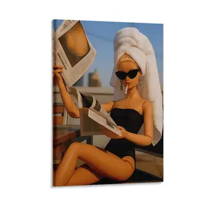 Vintage Barbie Wall Art, Fashion Poster, Old Money Aesthetic Print, Retro Bedroom Decor, Vogue Magazine Style Printable, Trendy Girly Art